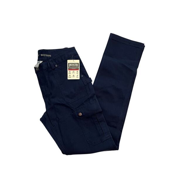 Duluth Women’s DuluthFlex Fire Hose Slim Leg Cargo Pant Navy work wear Utility - Picture 3 of 16